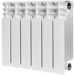 Радиатор биметаллический STOUT TITAN 350 6 секций боковое подключение (белый RAL 9016)