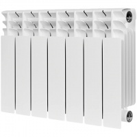 Радиатор биметаллический STOUT TITAN 350 7 секций боковое подключение (белый RAL 9016)