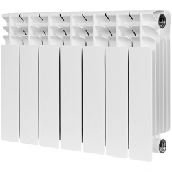 Радиатор биметаллический STOUT TITAN 350 7 секций боковое подключение (белый RAL 9016)