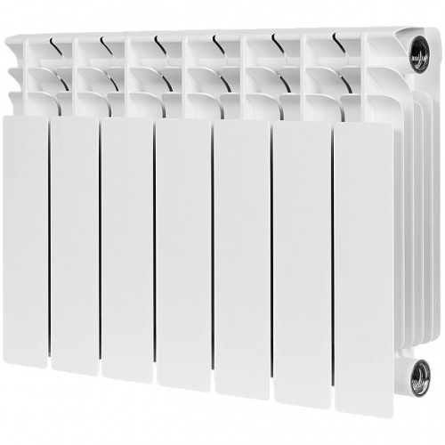 Радиатор биметаллический STOUT TITAN 350 7 секций боковое подключение (белый RAL 9016) купить в интернет магазине Санрай73