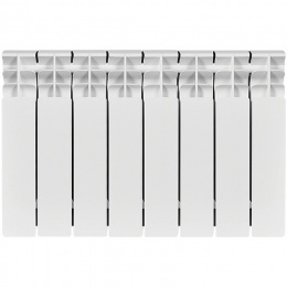 Радиатор биметаллический STOUT TITAN 350 8 секций боковое подключение (белый RAL 9016)
