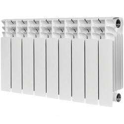 Радиатор биметаллический STOUT TITAN 350 9 секций боковое подключение (белый RAL 9016)
