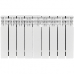 Радиатор биметаллический STOUT TITAN 350 9 секций боковое подключение (белый RAL 9016)