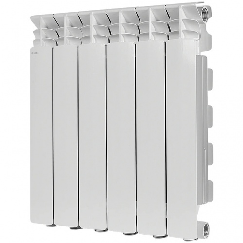 Радиатор алюминиевый STOUT GAMMA 500 6 секций боковое подключение (белый RAL 9010) купить в интернет магазине Санрай73