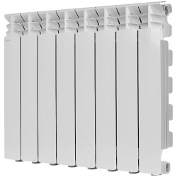 Радиатор алюминиевый STOUT GAMMA 500 8 секций боковое подключение (белый RAL 9010)