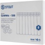 Радиатор алюминиевый STOUT GAMMA 500 8 секций боковое подключение (белый RAL 9010)