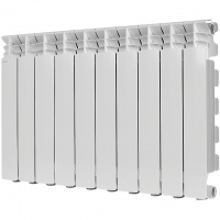 Радиатор алюминиевый STOUT GAMMA 500 10 секций боковое подключение (белый RAL 9010)