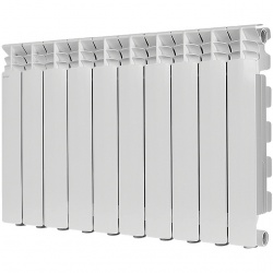 Радиатор алюминиевый STOUT GAMMA 500 10 секций боковое подключение (белый RAL 9010)