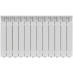 Радиатор алюминиевый STOUT GAMMA 500 12 секций боковое подключение (белый RAL 9010)