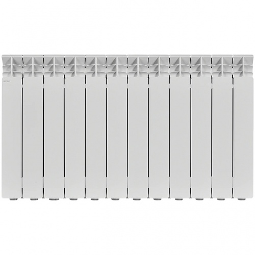 Радиатор алюминиевый STOUT GAMMA 500 12 секций боковое подключение (белый RAL 9010) купить в интернет магазине Санрай73