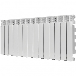 Радиатор алюминиевый STOUT GAMMA 500 14 секций боковое подключение (белый RAL 9010)