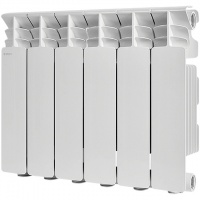 Радиатор алюминиевый STOUT GAMMA 350 6 секций боковое подключение (белый RAL 9010)