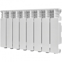 Радиатор алюминиевый STOUT GAMMA 350 8 секций боковое подключение (белый RAL 9010)