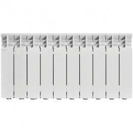 Радиатор алюминиевый STOUT GAMMA 350 10 секций боковое подключение (белый RAL 9010)