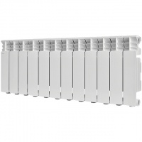 Радиатор алюминиевый STOUT GAMMA 350 12 секций боковое подключение (белый RAL 9010)