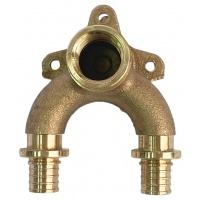 Проточный настенный угольник 16x1/2" SFA-0040-001612 STOUT бронзовый для труб из сшитого полиэтилена