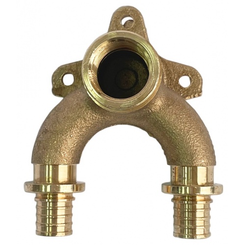 Проточный настенный угольник 16x1/2" SFA-0040-001612 STOUT бронзовый для труб из сшитого полиэтилена купить в интернет магазине Санрай73