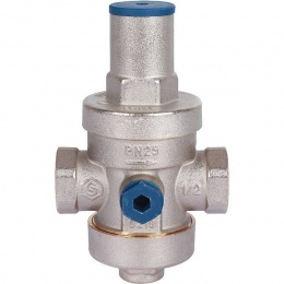 Редуктор давления поршневой под манометр 1/2"вр Stout PN25, 1-5.5 бар