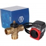 Компактный 3-Ходовой зональный клапан STOUT, сервопривод 230V, с кабелем 1м., НР 1", Kv 8