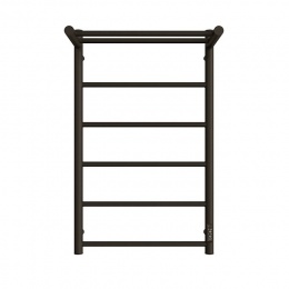 SHQ-J2RR-F08050 STOUT полотенцесушитель элекрический JAZZ round 80*50 Черный матовый с полкой