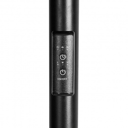 SHQ-R2R0-012012 STOUT полотенцесушитель элекрический ROCK round 120*12 Черный матовый 3 опоры