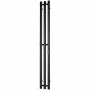 SHQ-R2R0-012012 STOUT полотенцесушитель элекрический ROCK round 120*12 Черный матовый 3 опоры