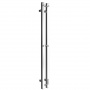 SHQ-R1Q0-012008 STOUT полотенцесушитель элекрический ROCK quadro 120*08 Полированный 2 опоры