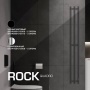 SHQ-R2Q0-012012 STOUT полотенцесушитель элекрический ROCK quadro 120*12 Черный матовый 2 опоры
