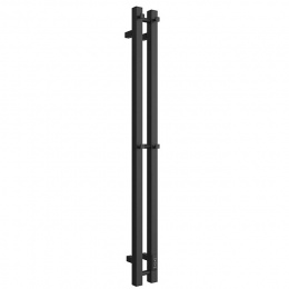 SHQ-R2Q0-012008 STOUT полотенцесушитель элекрический ROCK quadro 120*08 Черный матовый 2 опоры