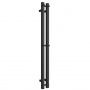 SHQ-R2Q0-012008 STOUT полотенцесушитель элекрический ROCK quadro 120*08 Черный матовый 2 опоры