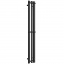 SHQ-R2Q0-012012 STOUT полотенцесушитель элекрический ROCK quadro 120*12 Черный матовый 2 опоры