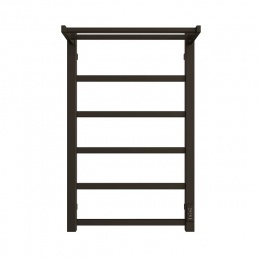 SHQ-J2QQ-F08050 STOUT полотенцесушитель элекрический JAZZ quadro 80*50 Черный матовый с полкой