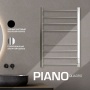 SHQ-P2QR-008050 STOUT полотенцесушитель элекрический PIANO quadro 80*50 Черный матовый