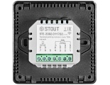 STOUT Терморегулятор теплого пола 16А, TFT, NTC 10К -2м, черный