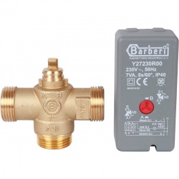 STOUT 3-Ходовой зональный клапан, сервопривод 230V, с кабелем 1м., НР 1", Kv 8