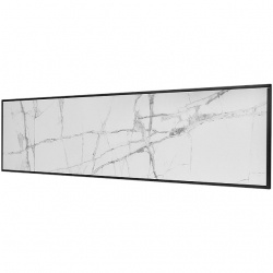 Отопительная панель STOUT WHITE STONE SCT 120*30 белый гранит / черный корпус
