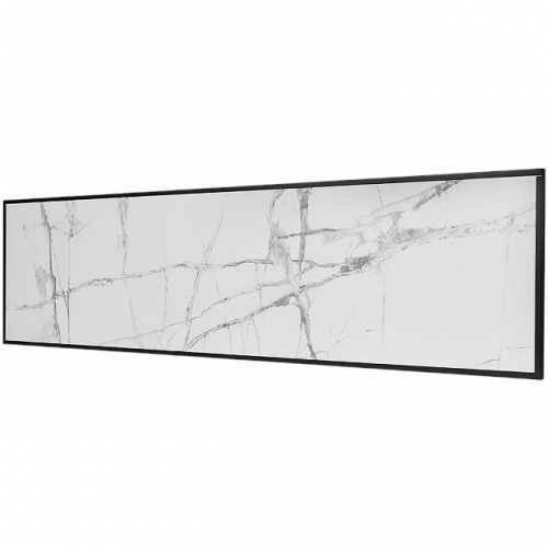 Отопительная панель STOUT WHITE STONE SCT 120*30 белый гранит / черный корпус купить в интернет магазине Санрай73