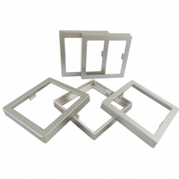 Рамка-адаптер (вставка) WERKEL к терморегулятору Е-30 и Е-34 серебряный