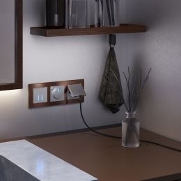 Терморегулятор электромеханический для теплого пола WERKEL серебряный