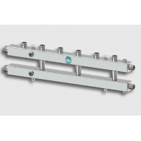 Гидравлический коллектор Север KM4 Aisi горизонтальный до 70 кВт, 4 контура, сталь нержавеющая