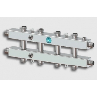 Гидравлический коллектор Север KM5 Aisi горизонтальный до 70 кВт, 5 контуров, сталь нержавеющая