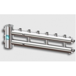 Гидравлический разделитель с коллектором Север R-M4 Aisi горизонтальный до 70 кВт, 4 контура, нержав