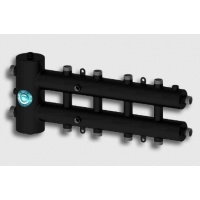 Гидравлический разделитель с коллектором Север R-M5 горизонтальный до 70 кВт, 5 контуров