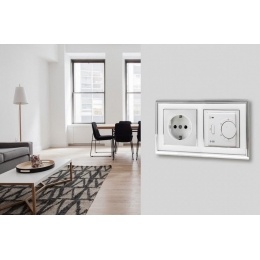 Терморегулятор EASTEC E-30 белый встраиваемый 3,5кВт