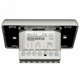 Терморегулятор EASTEC E 91.716 белый, сенсорный, программируемый, встраиваемый, 3,5 кВт