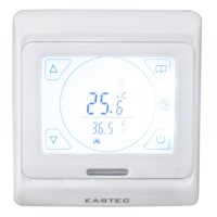 Терморегулятор EASTEC E 91.716 белый, сенсорный, программируемый, встраиваемый, 3,5 кВт