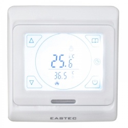 Терморегулятор EASTEC E 91.716 белый, сенсорный, программируемый, встраиваемый, 3,5 кВт