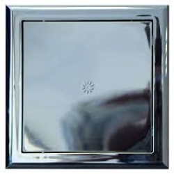 Люк 20 x 20 пластиковый с фланцем ERA Chrome (хром)