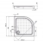 Душевой поддон акриловый Mirsant Omega/Radius Р290 1000*1000*150  с сифоном