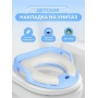 Накладка детская к сиденью мягкая BossBaby голубая